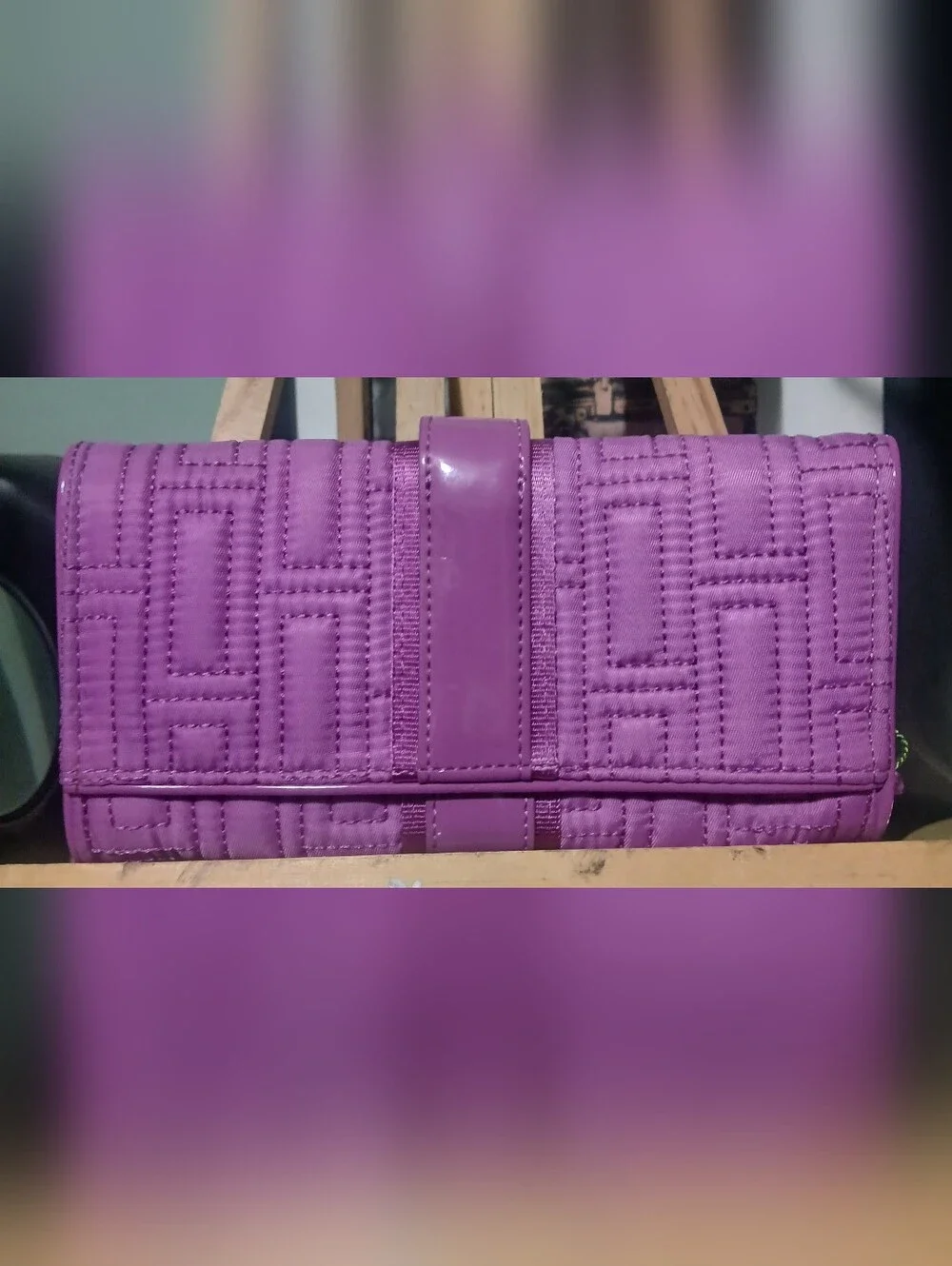 NWT Vera Bradley Purple Quilted Wallet - Picture 2 of 3